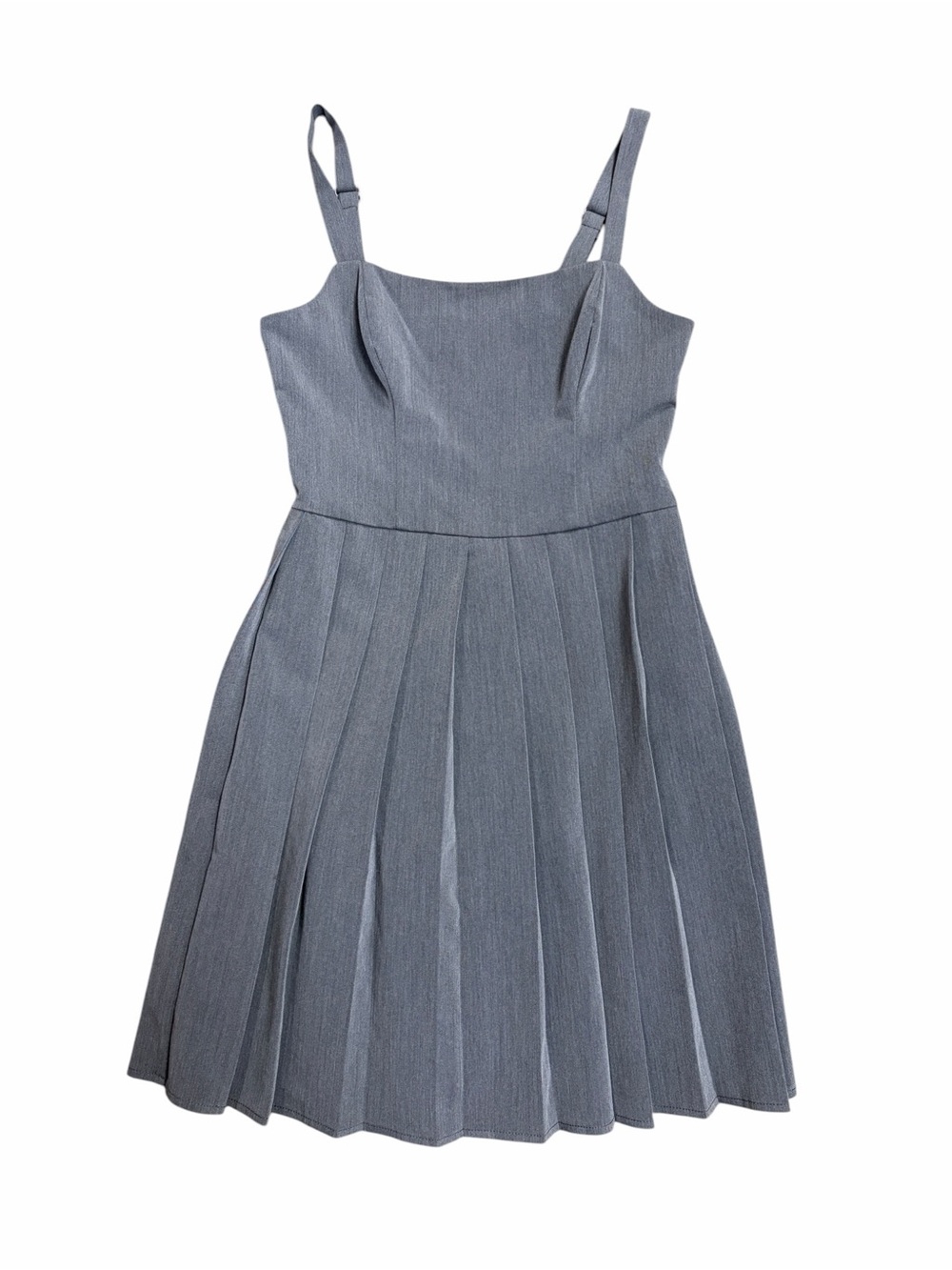 Live To Be Spoiled Pleated Overall Dress in Gray‎ - Size XS